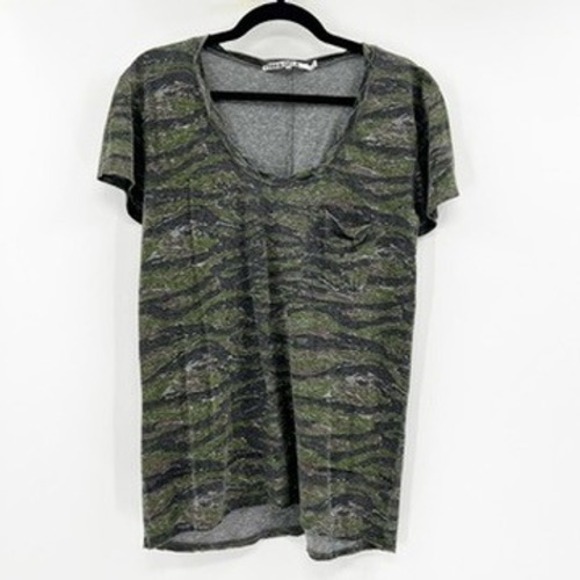 Pam & Gela Tops - PAM & GELA Women's Camo Print Short Sleeve Pocket T-Shirt Size S